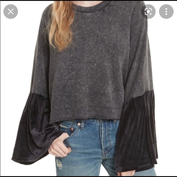 Free People Tops - Free people velvet bell sleeve